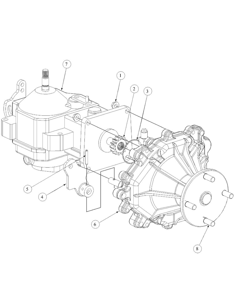 Assembly Pump Right Hand Diagram and Parts List for M48-KW 53AB5DAV150-19-HP Cub Cadet Lawn Tractor